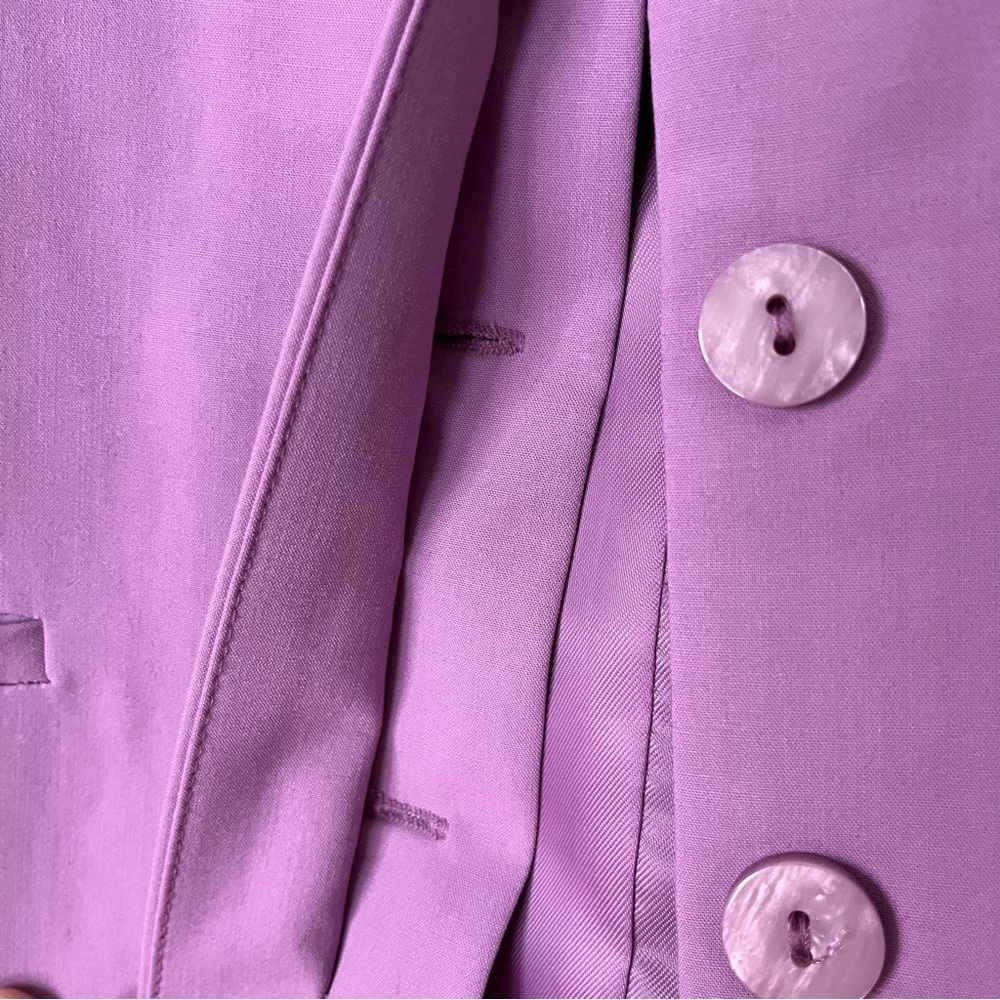 🔆 Zara Purple Cutout Blazer with Notched Lapels and Tailored Fit - Size Small - Picture 7 of 8